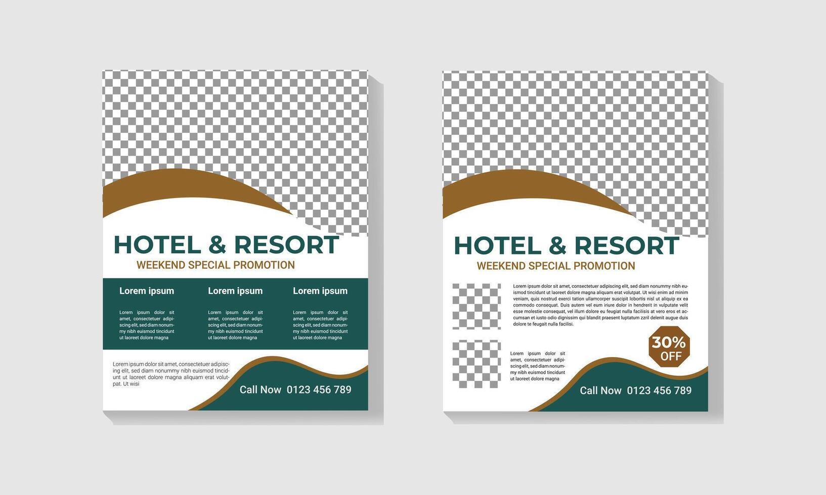 Hotel Resorts Flyer Template design vector