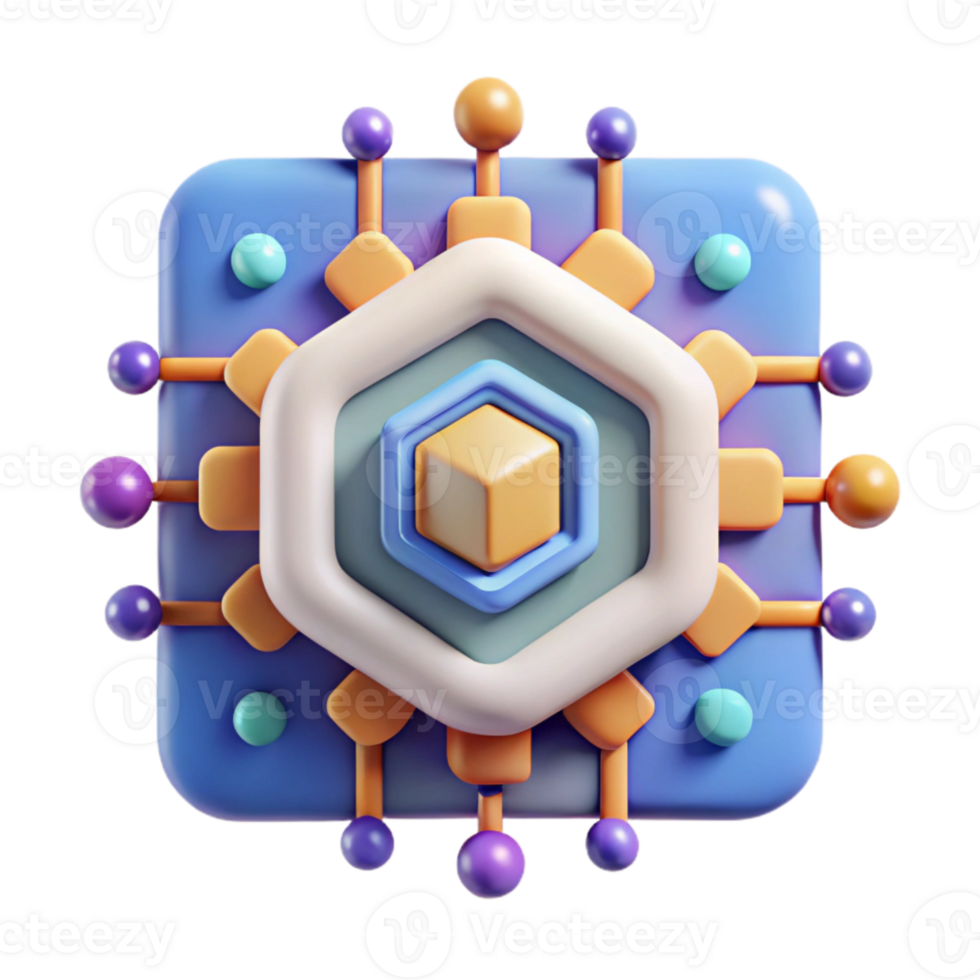 extraordinary contemporary Machine Learning Icon Cutout for Ai or Data Modeling exclusive png