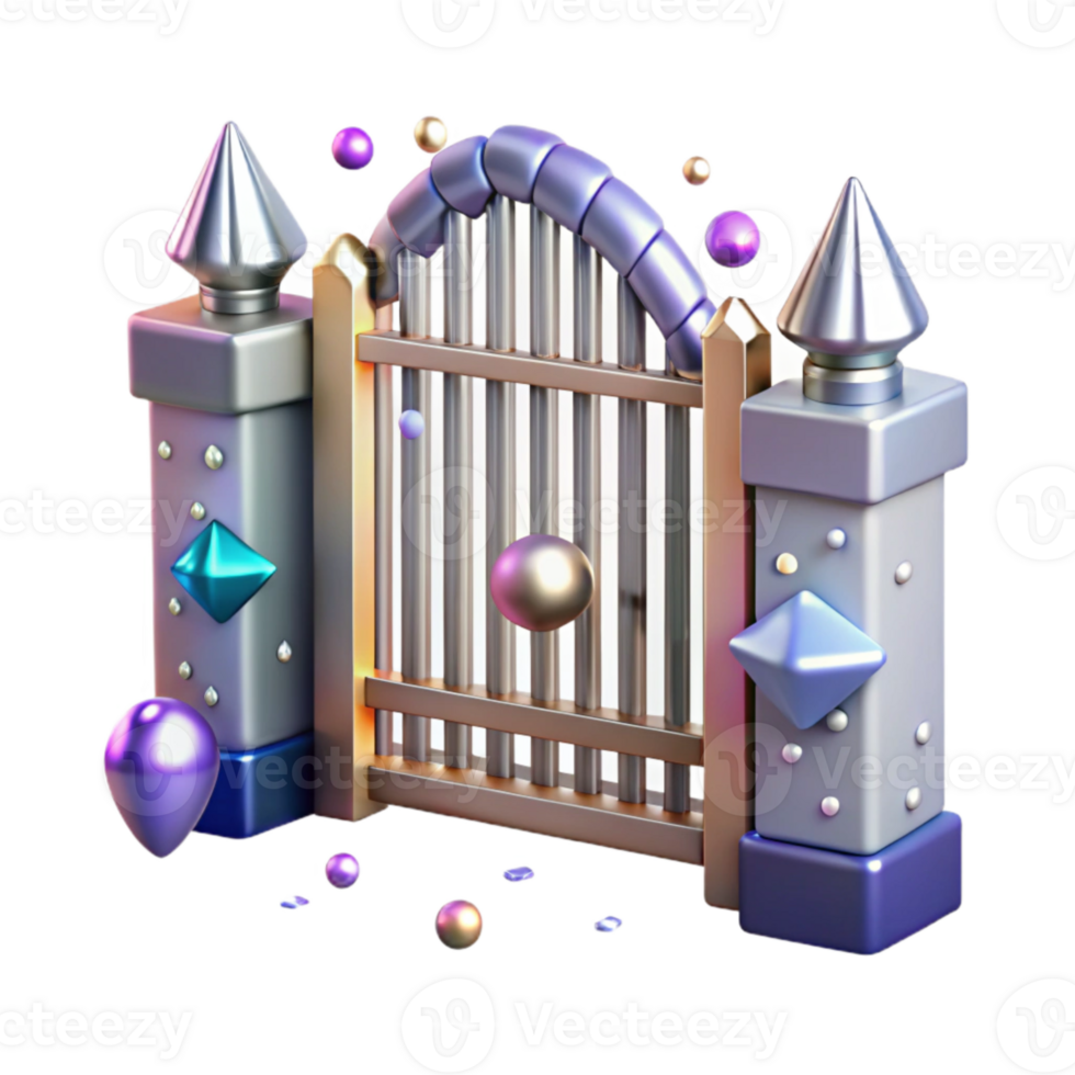 extraordinary creative Metal Fence Gate Cutout for Security Illustrations exclusive png