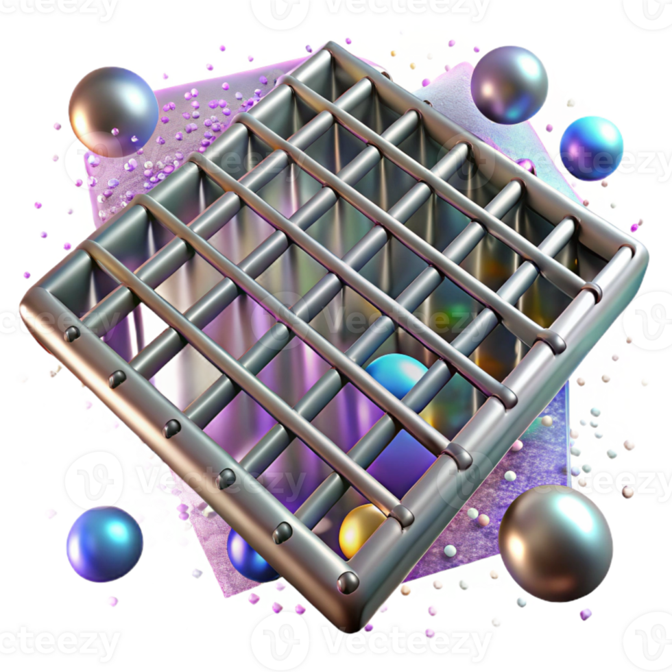 elegant rustic Metal Grate Texture Isolated for Drainage Graphics high quality png
