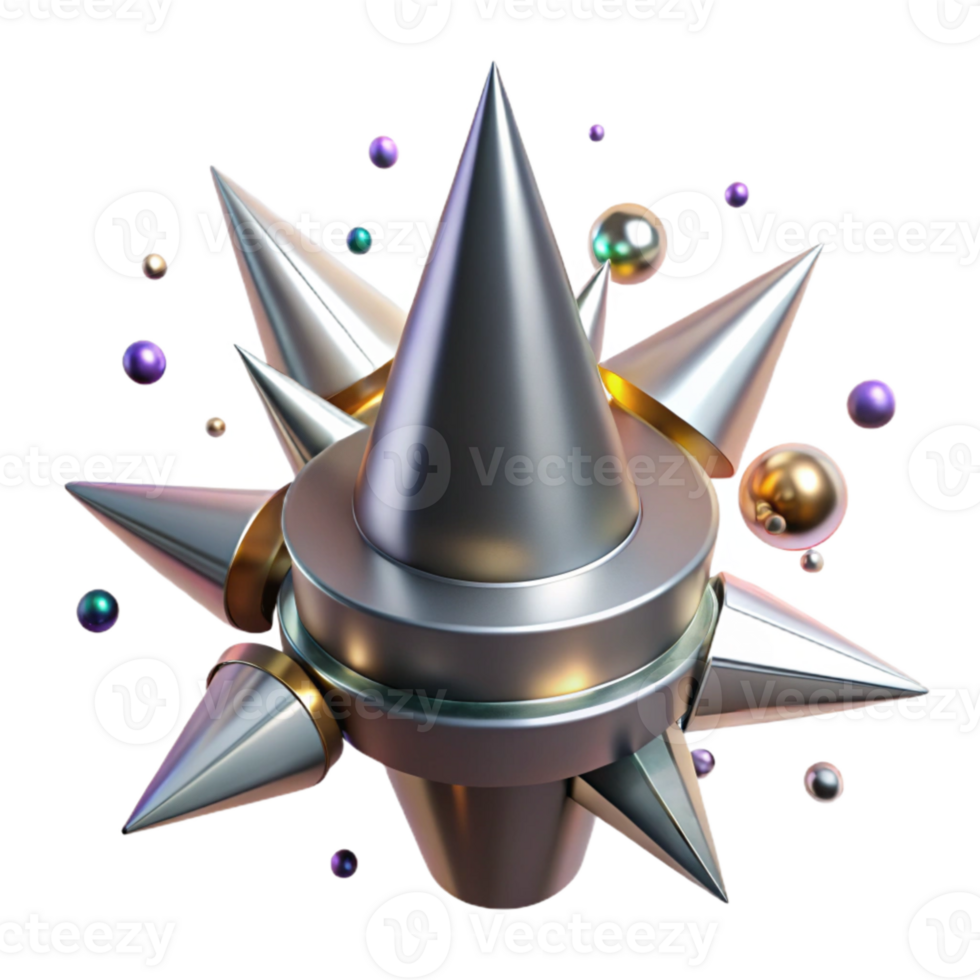 serene modern Metal Spike Transparent for Gothic Design detailed png