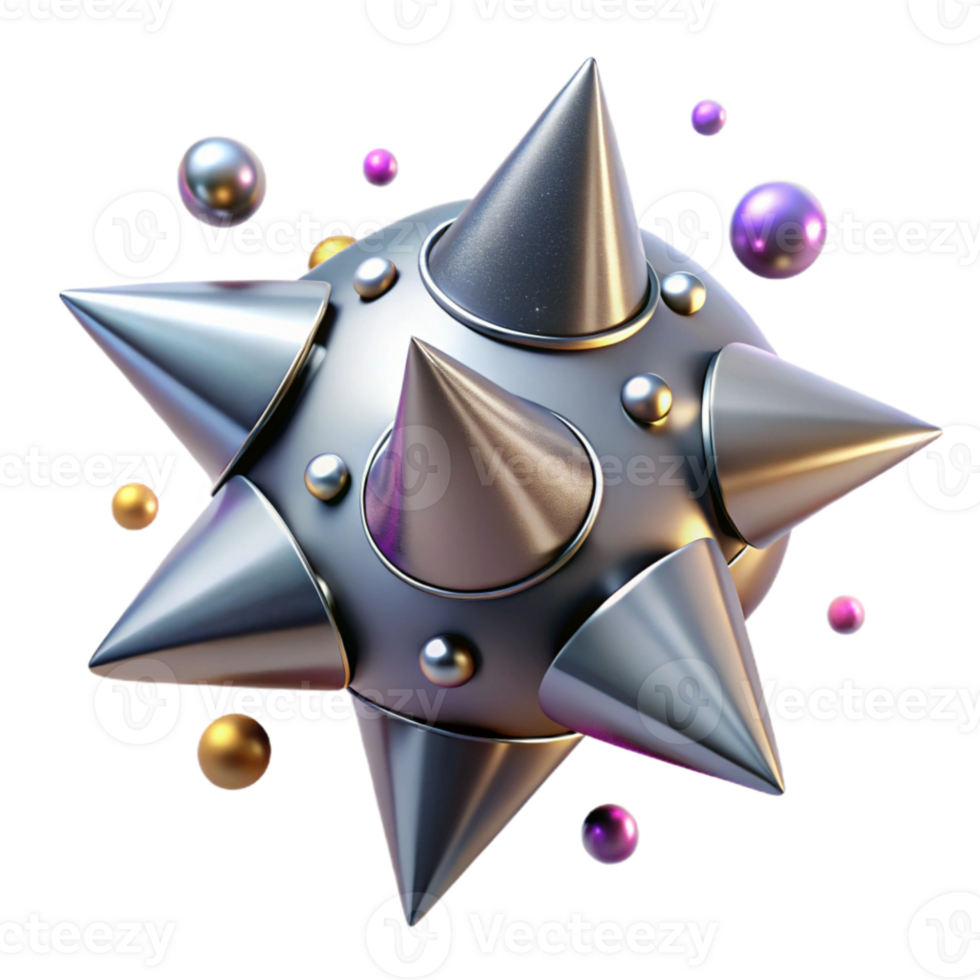 impressive modern Metal Stud Cutout for Punk Fashion Graphics premium png