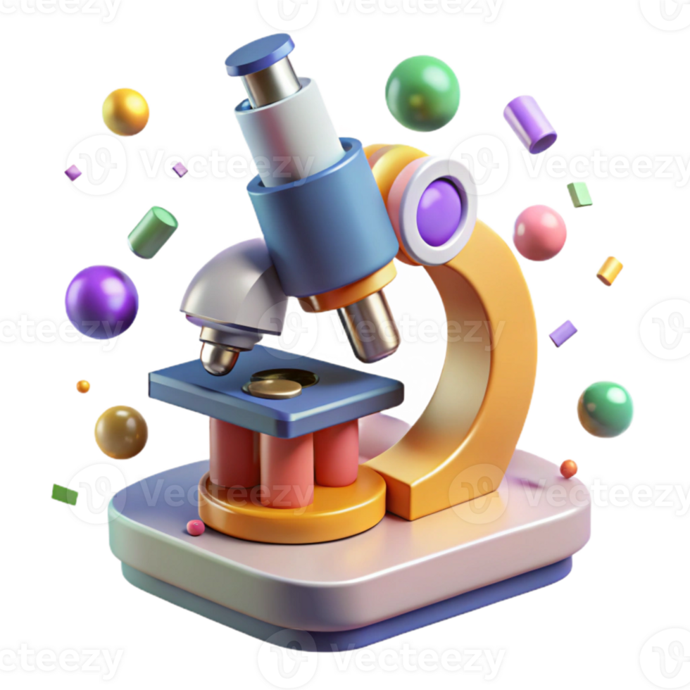 serene traditional Microscope with Prepared Slide Science Lab Equipment Transparent for Research png