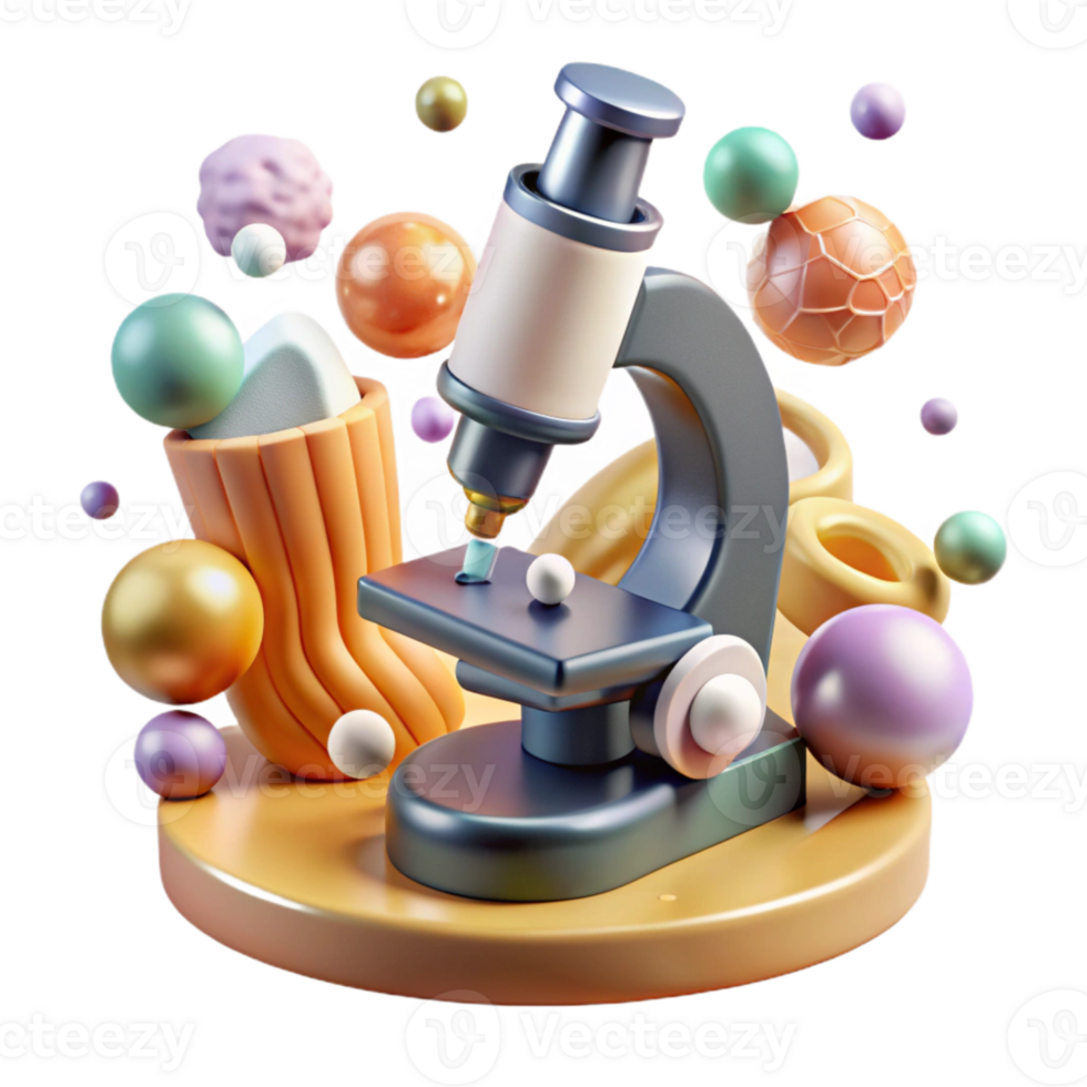 vibrant contemporary Microscope Cutout for Science Projects authentic png
