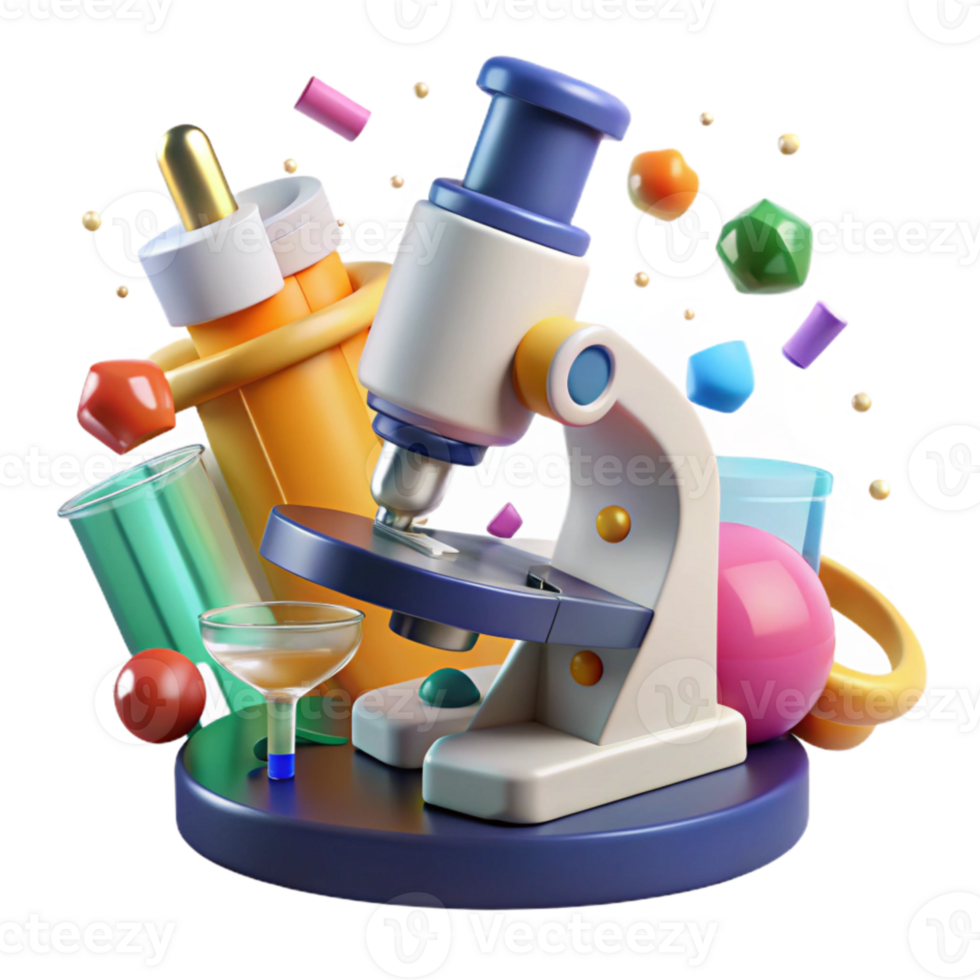 stunning creative Microscope with Slide Science Lab Equipment Transparent Background for Research detailed png