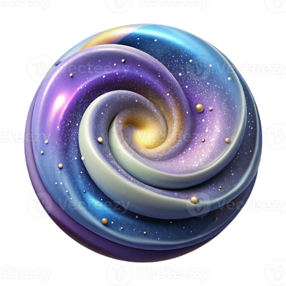 wonderful abstract Milky Way Galaxy Swirl Isolated for Cosmic Art professional png