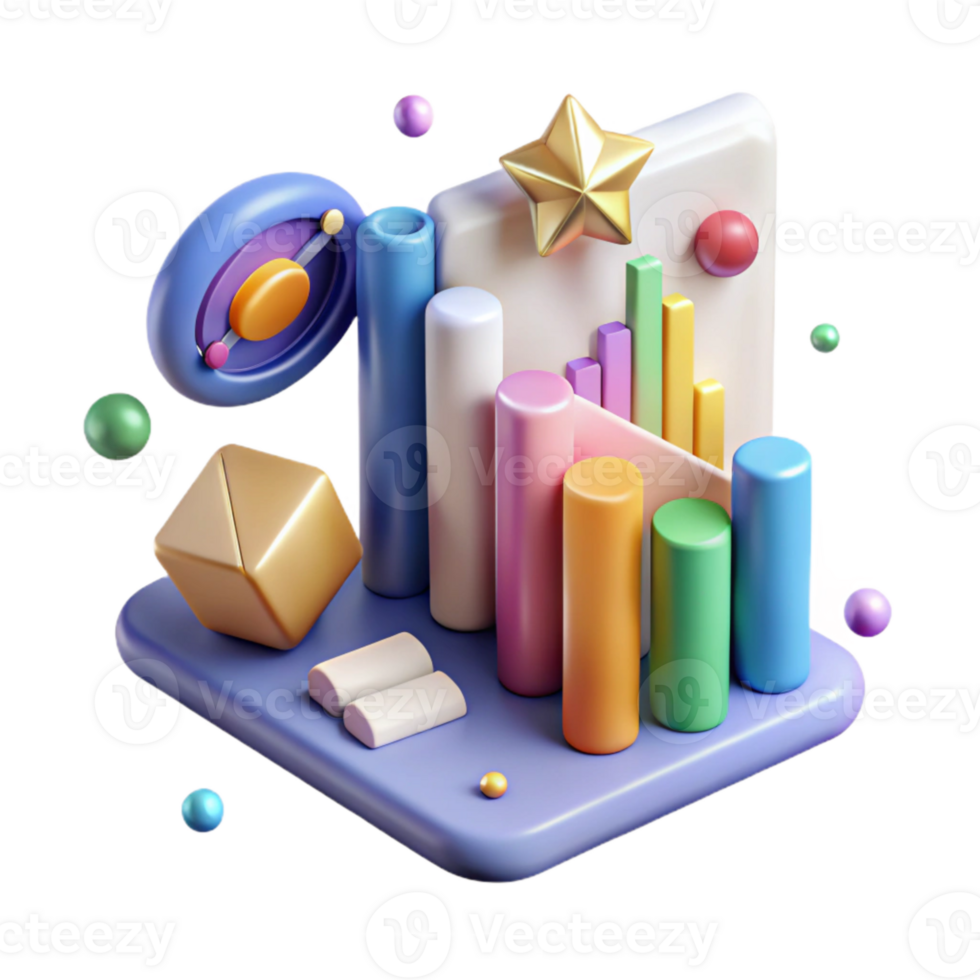 wonderful artistic Modern Chart Icons Cutout for Data Visualization exclusive png