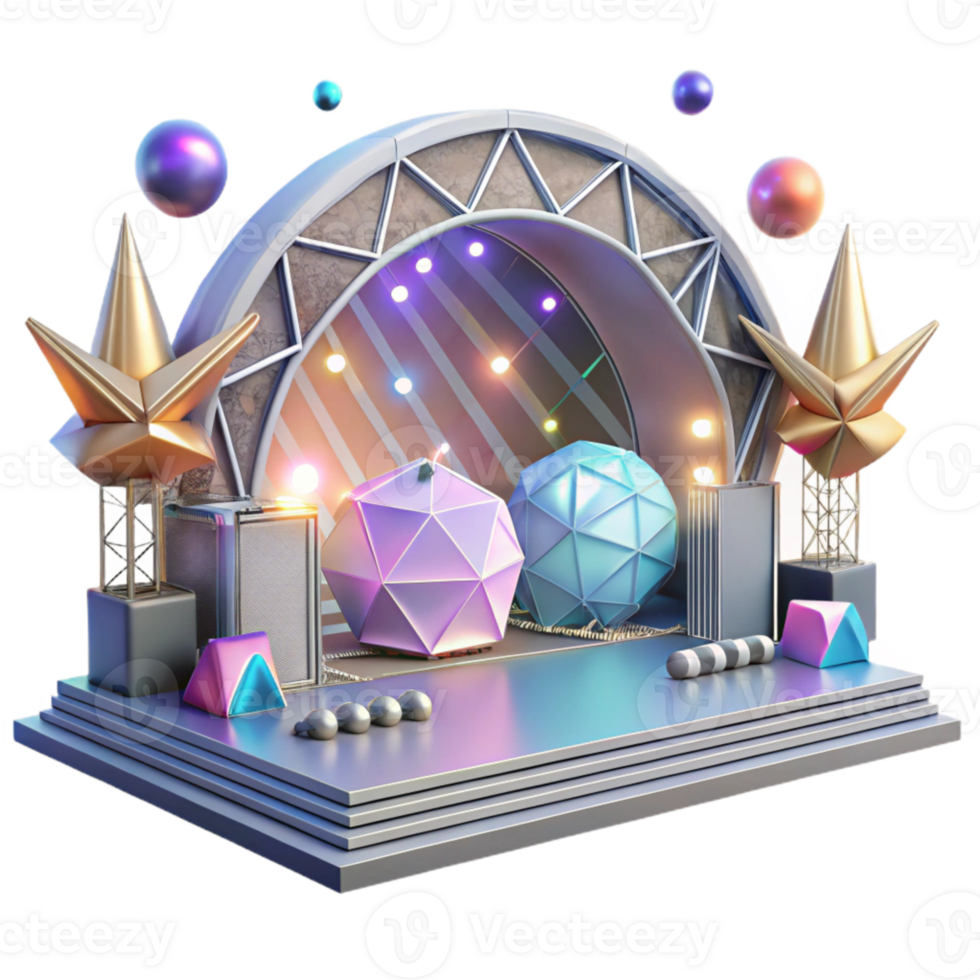 magnificent traditional Modern Concert Stage Design Transparent for Entertainment Projects detailed png