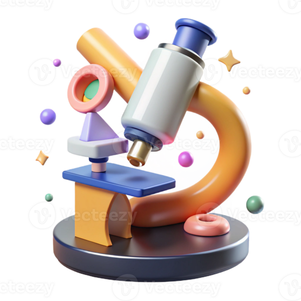 magnificent abstract Modern Microscope Icon Laboratory Isolated for Science Graphics authentic png