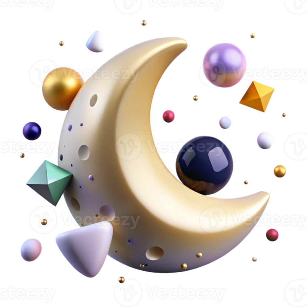 serene vintage Moon Phases Crescent to Full Isolated for Lunar Cycle high resolution png