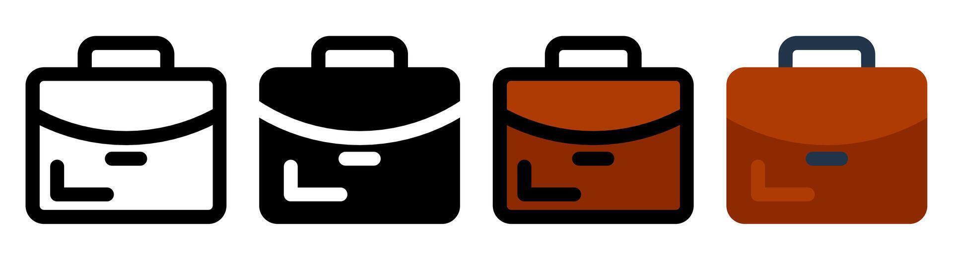 Modern briefcase icon with simple and stylish design. Ideal for business, finance, travel and professional applications. vector