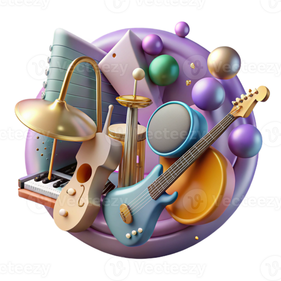 elegant classic Musical Instruments Isolated for Band or Orchestra Graphics high quality png