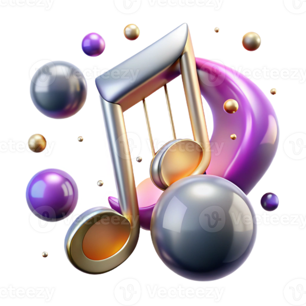 impressive classic Music Note with Transparent Background genuine png