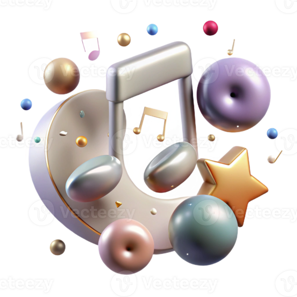 impressive artistic Music Notes for Social Media Graphics genuine png