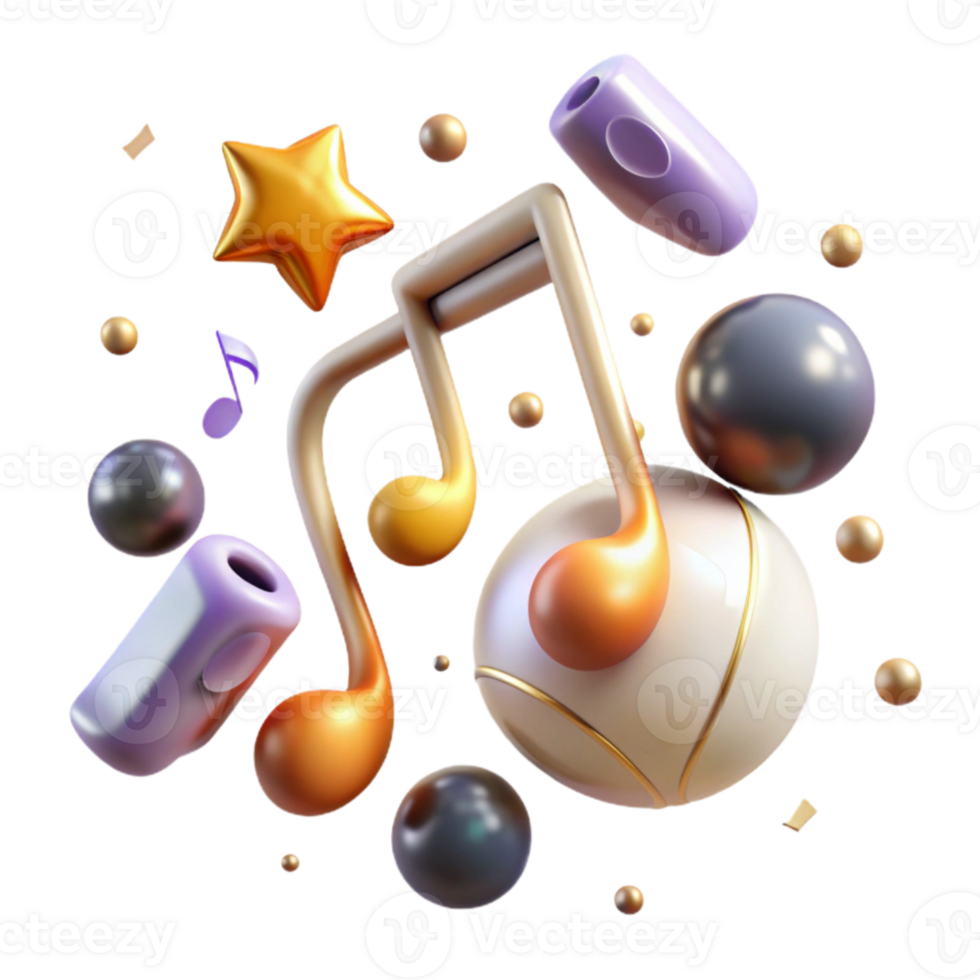 wonderful rustic Music Notes for Social Media Graphics detailed png
