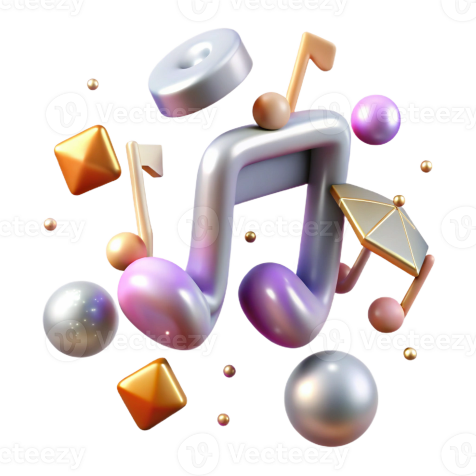 elegant classic Music Notes for Social Media Graphics high resolution png