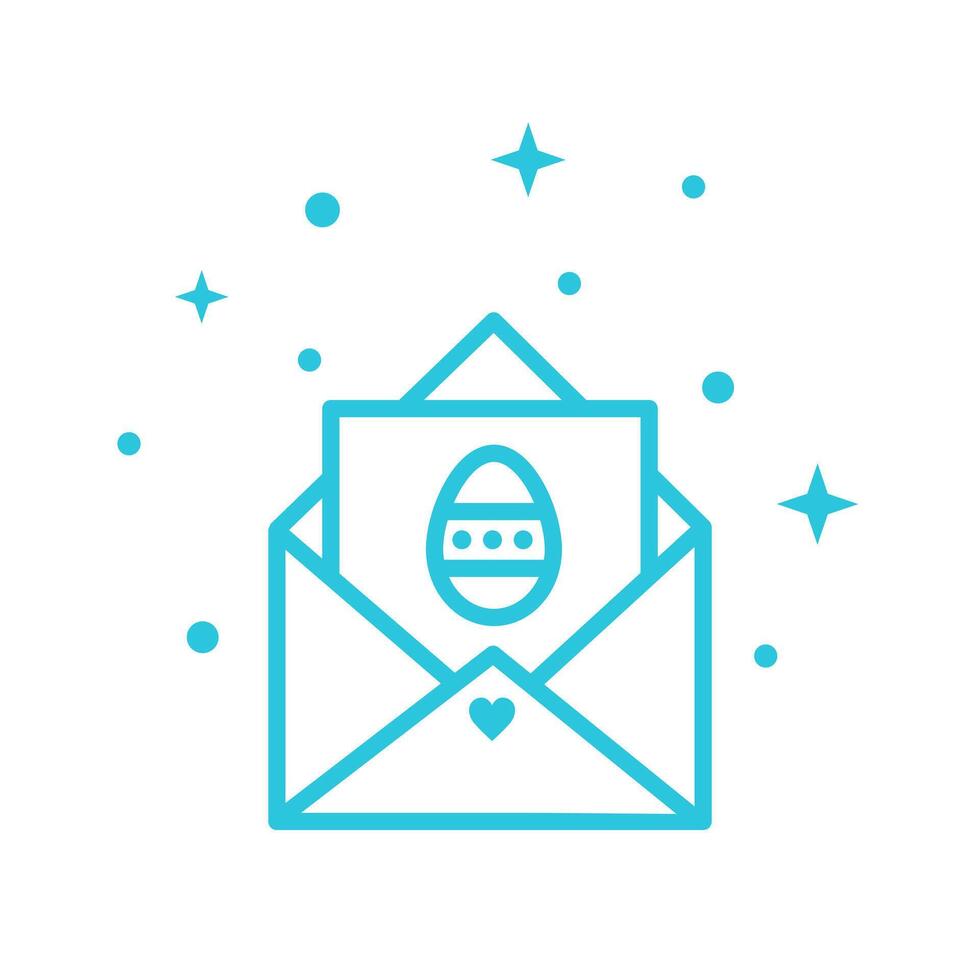 Invitation, Easter Surprise icon, Isolated on white background. From blue icon set. vector