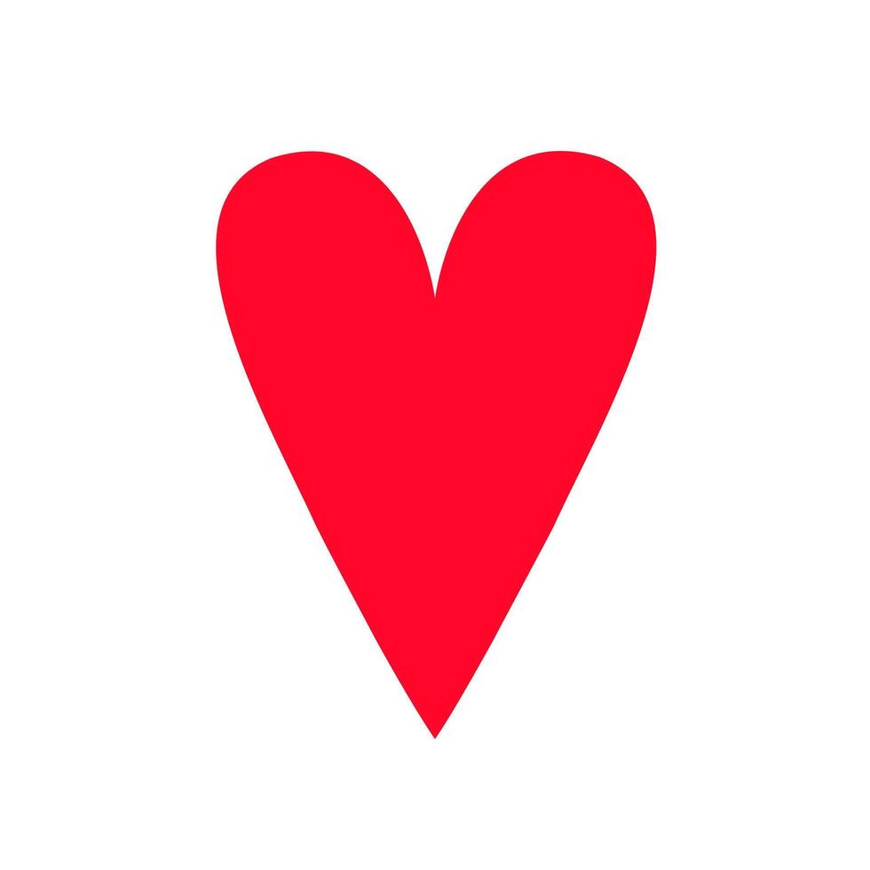 Loving heart icon, Valentine red heart on white background vector