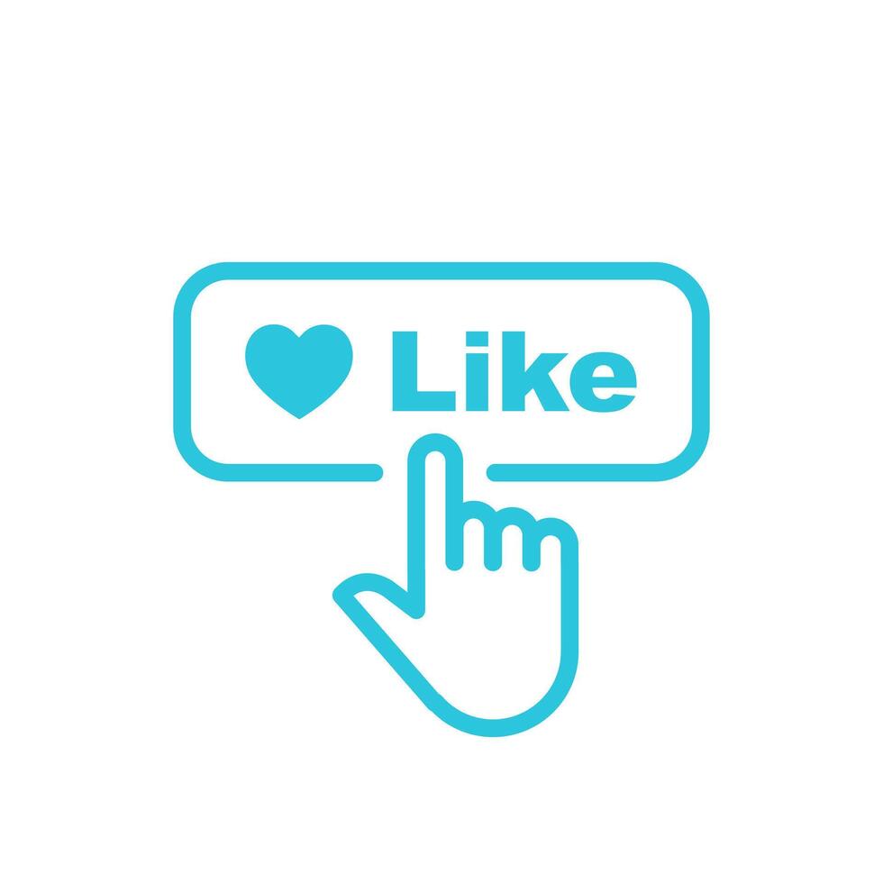 Kindness like button. Isolated on white. Blue icon set. vector
