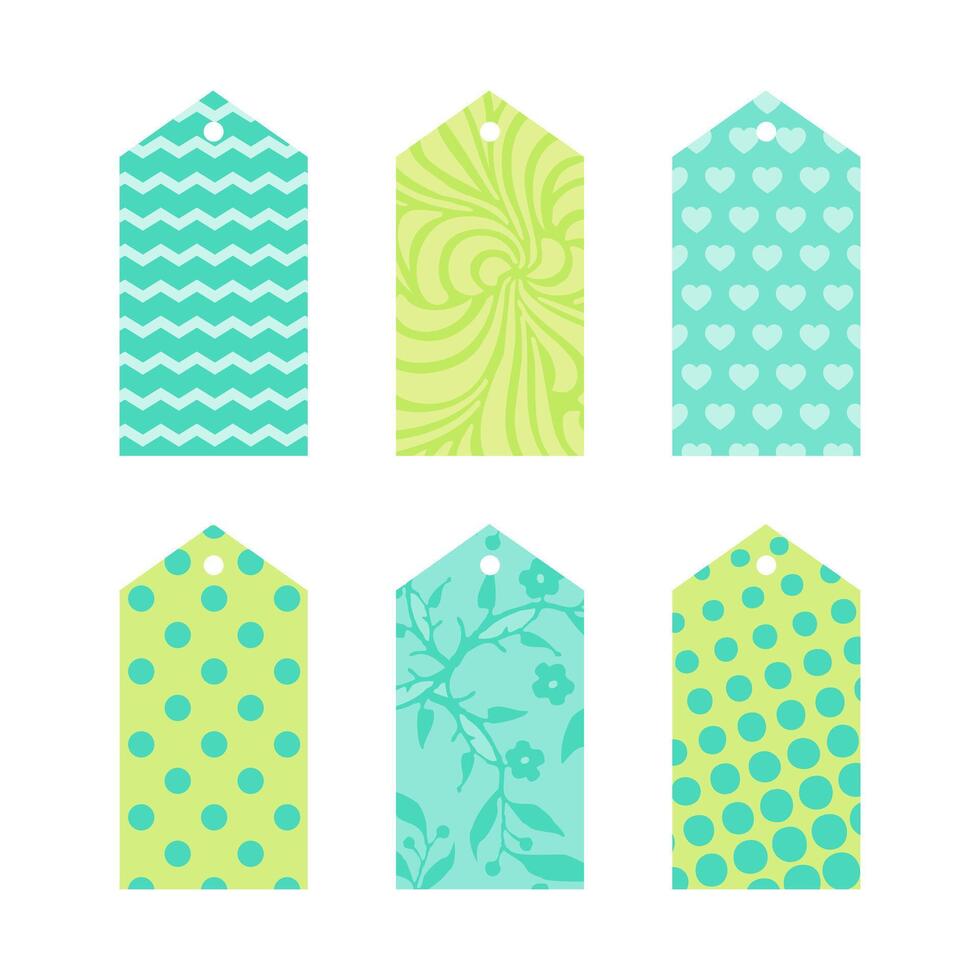 Modern Gift Tags Collection. Isolated on white background. vector