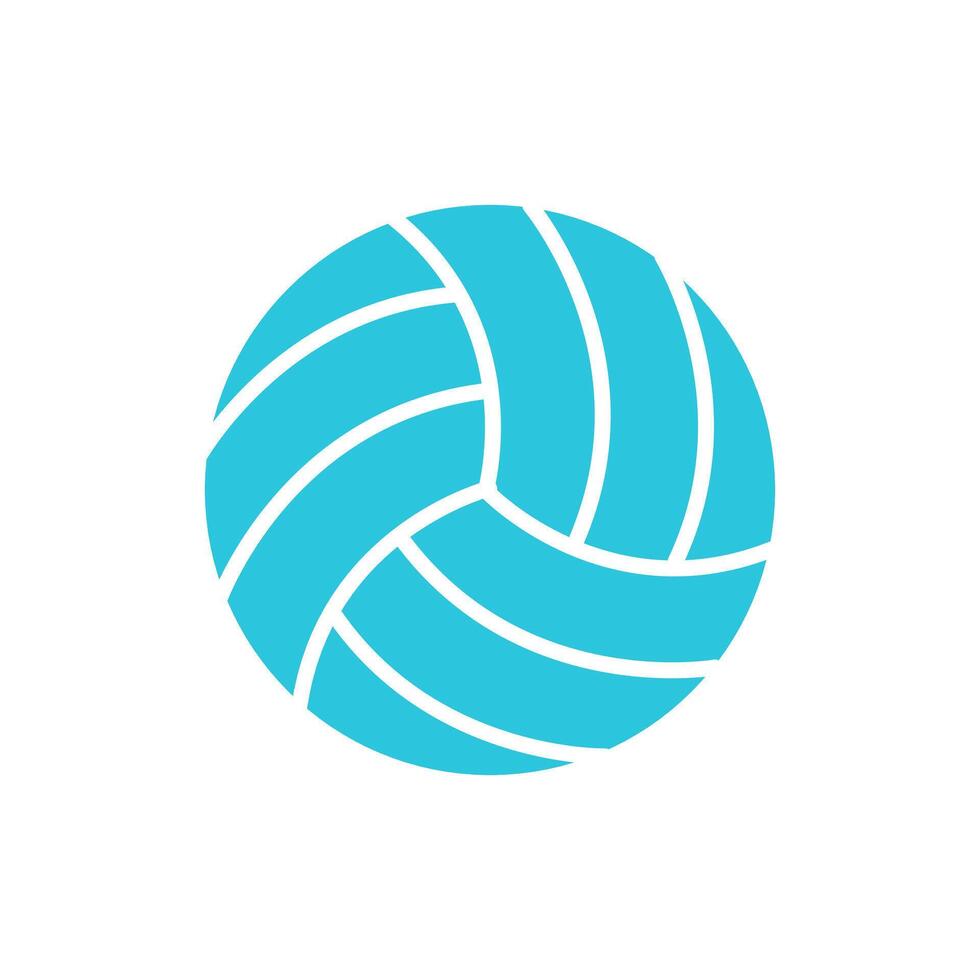 Volleyball icon, Isolated on white background. Blue icon set. vector