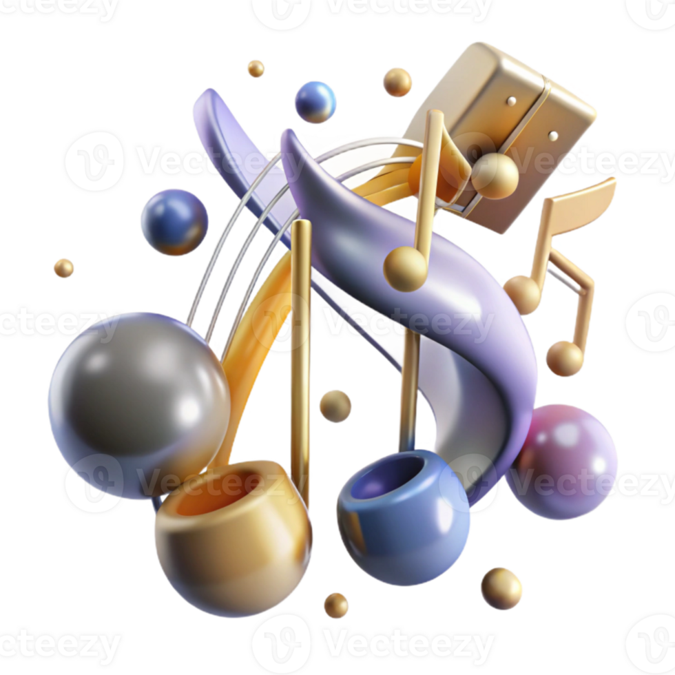 serene artistic Music Notes Staff for Music Composition Software genuine png