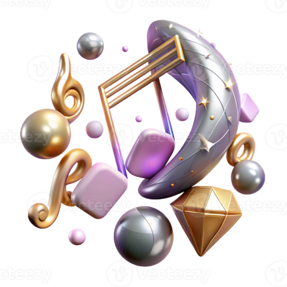 beautiful modern Music Notes for Social Media Graphics professional png