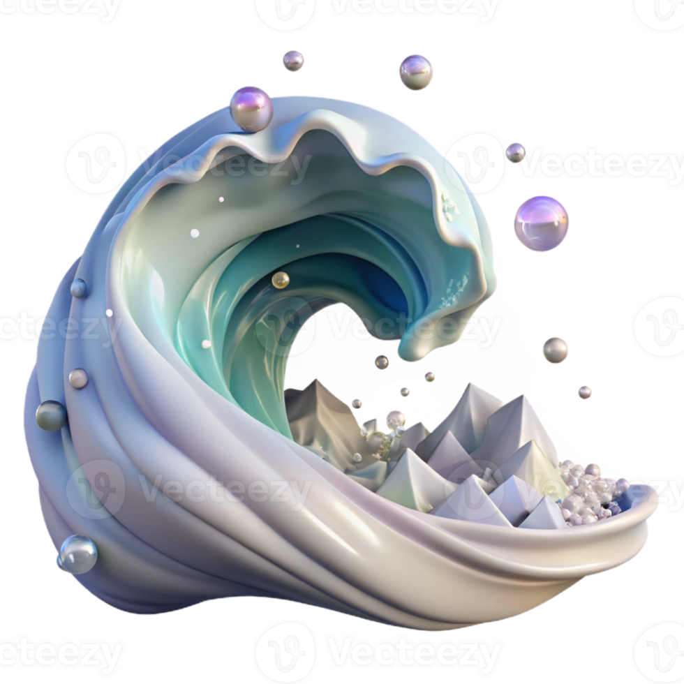 impressive contemporary Ocean Wave Crashing Cutout for Coastal Design professional png