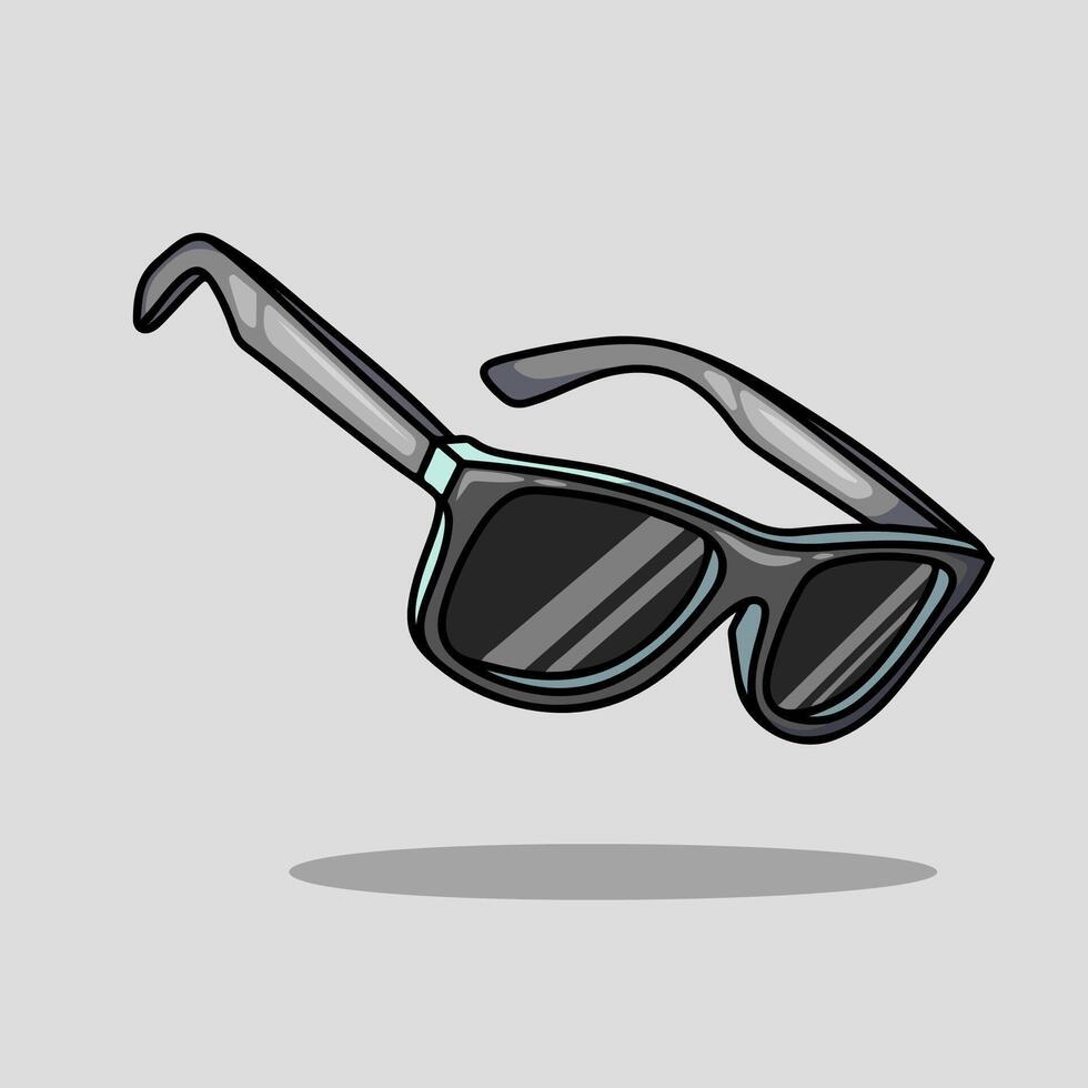 Classic Sunglasses with Black Frame vector