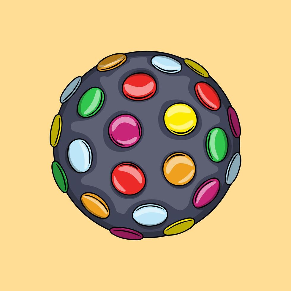 Disco lamp with vibrant colors vector