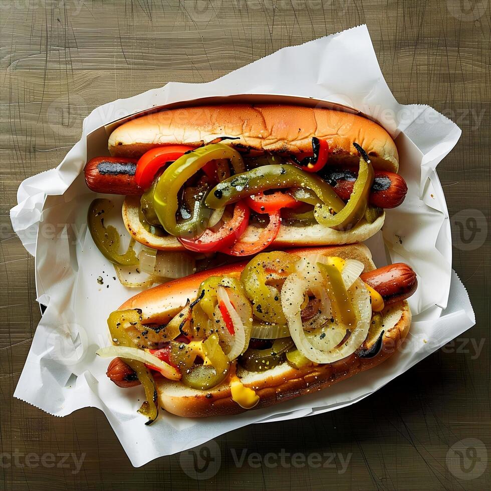 Classic Hot Dogs with Fresh Toppings photo