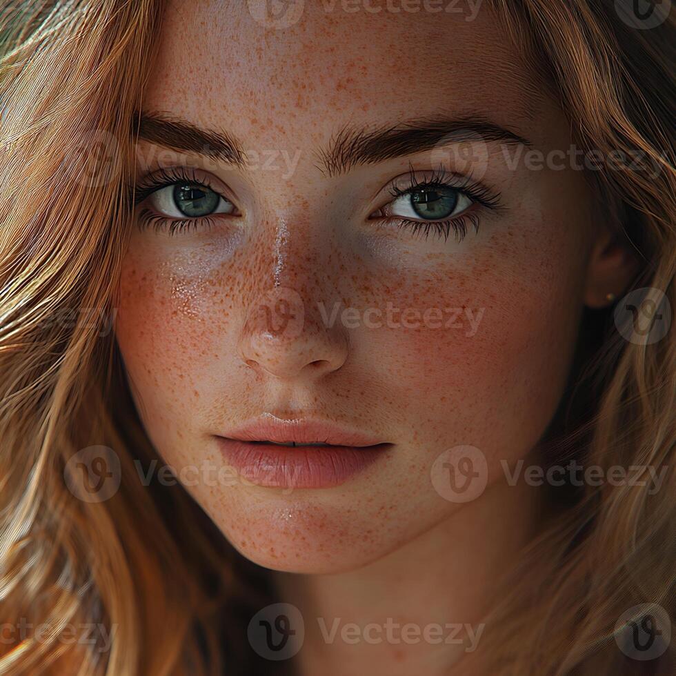 Hyperrealistic Portrait of a Young Woman photo