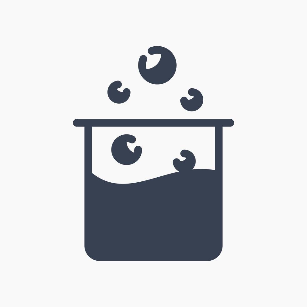 Design Illustration graphic of Beaker icon with glyph style. Suitable for UI, mobile design, web design, etc. vector