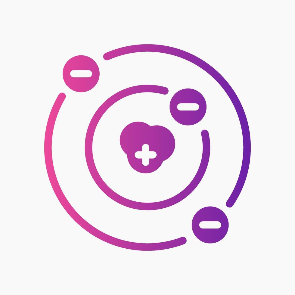 Design Illustration graphic of Molecular Structure icon with gradient style. Suitable for UI, mobile design, web design, etc. vector