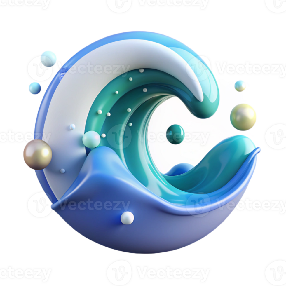 beautiful artistic Ocean Wave Icon Simple Transparent for User Interfaces original png
