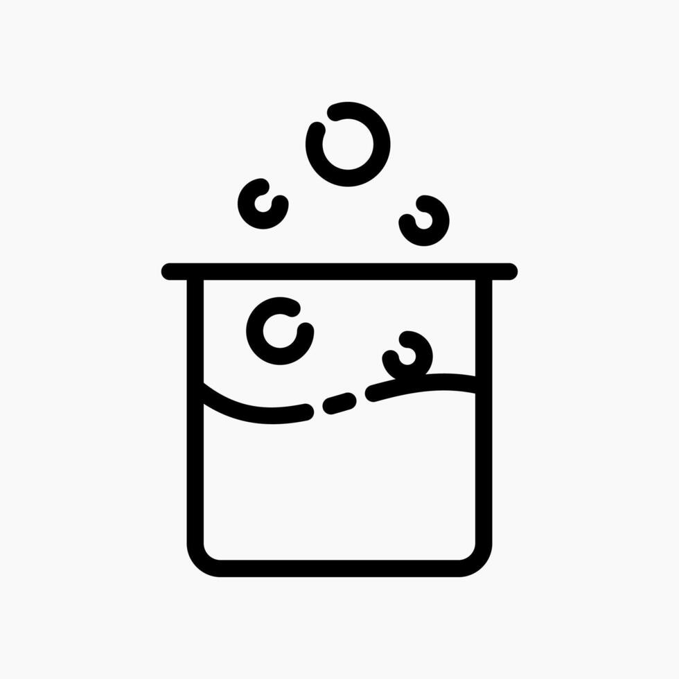Design Illustration graphic of Beaker icon with line style. Suitable for UI, mobile design, web design, etc. vector
