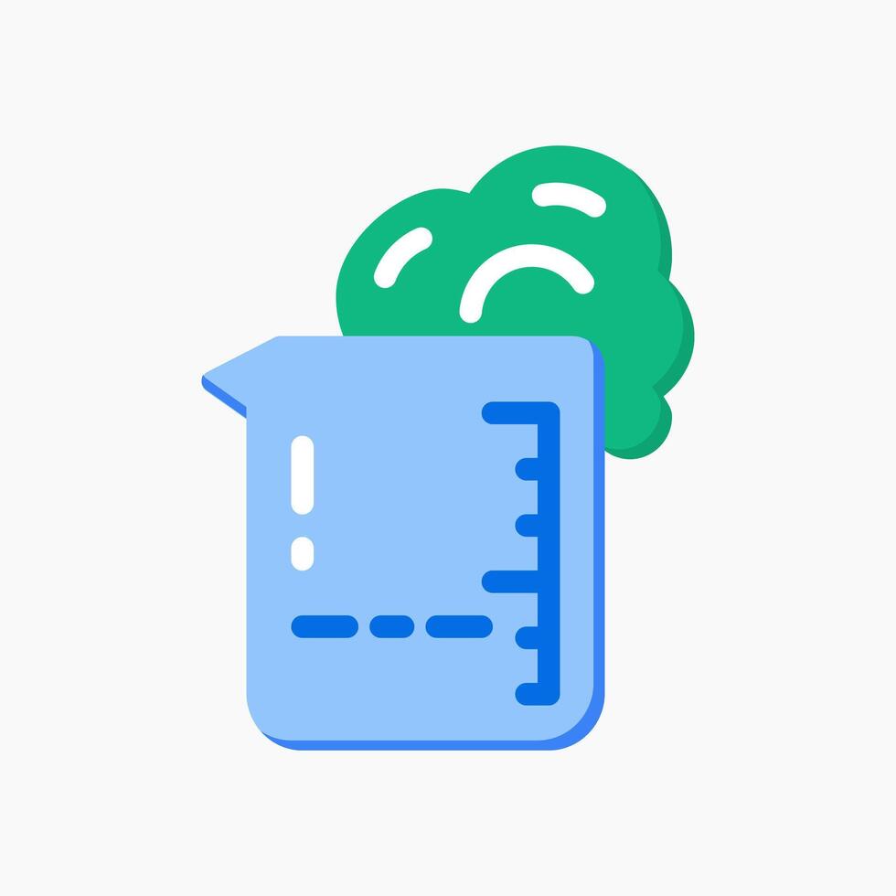 Design Illustration graphic of reaction tube icon with flat style. Suitable for UI, mobile design, web design, etc. vector