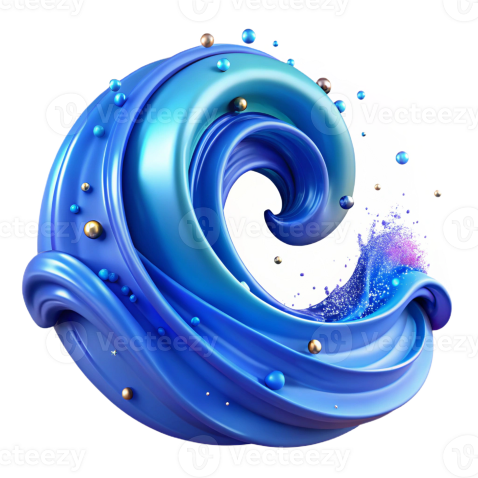 vibrant contemporary Ocean Wave Pattern Tileable Isolated for Textile Design premium png