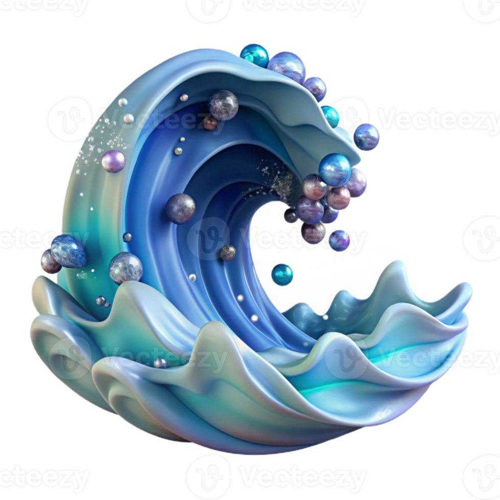 beautiful vintage Ocean Wave Isolated for Marine Graphics authentic png