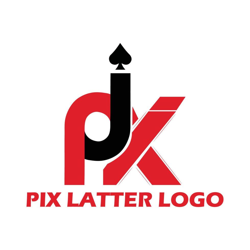Pix latter logo design vector