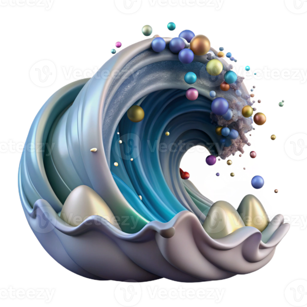 vibrant rustic Ocean Wave Powerful and Dramatic Isolated for Intense ry premium png