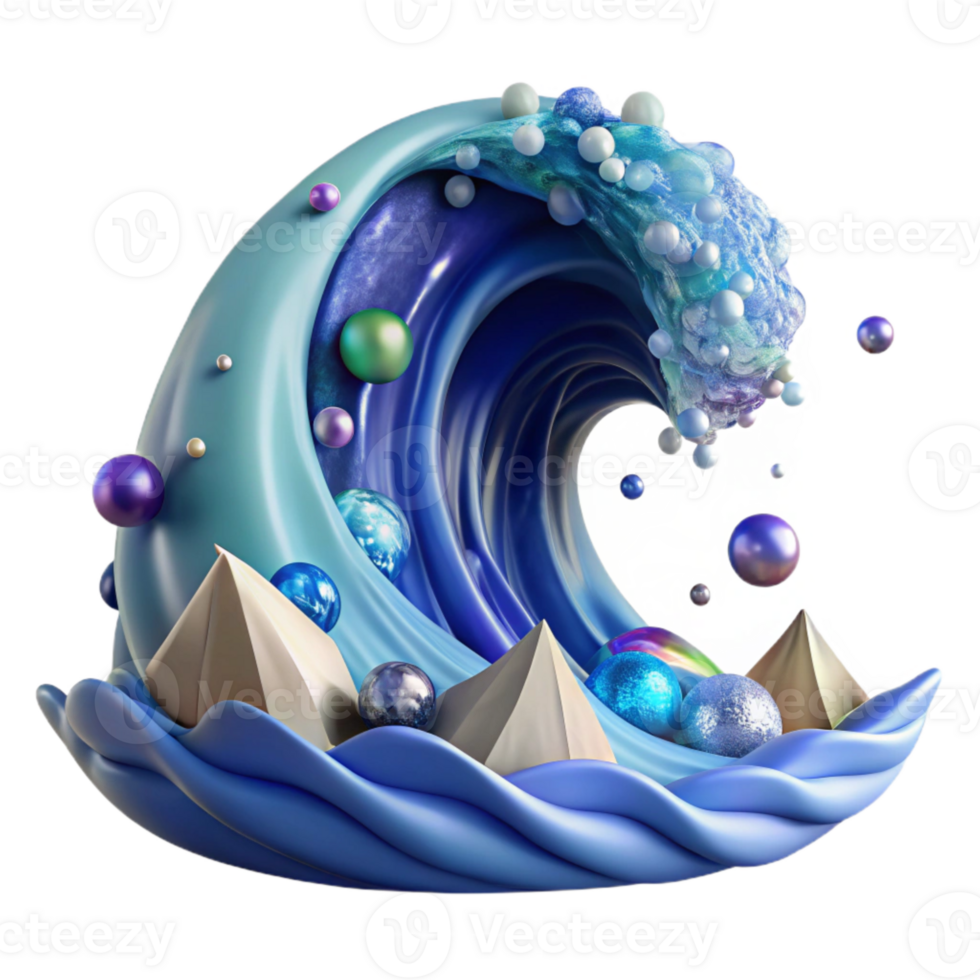 impressive minimalist Ocean Wave Powerful and Dramatic Isolated for Intense ry high resolution png