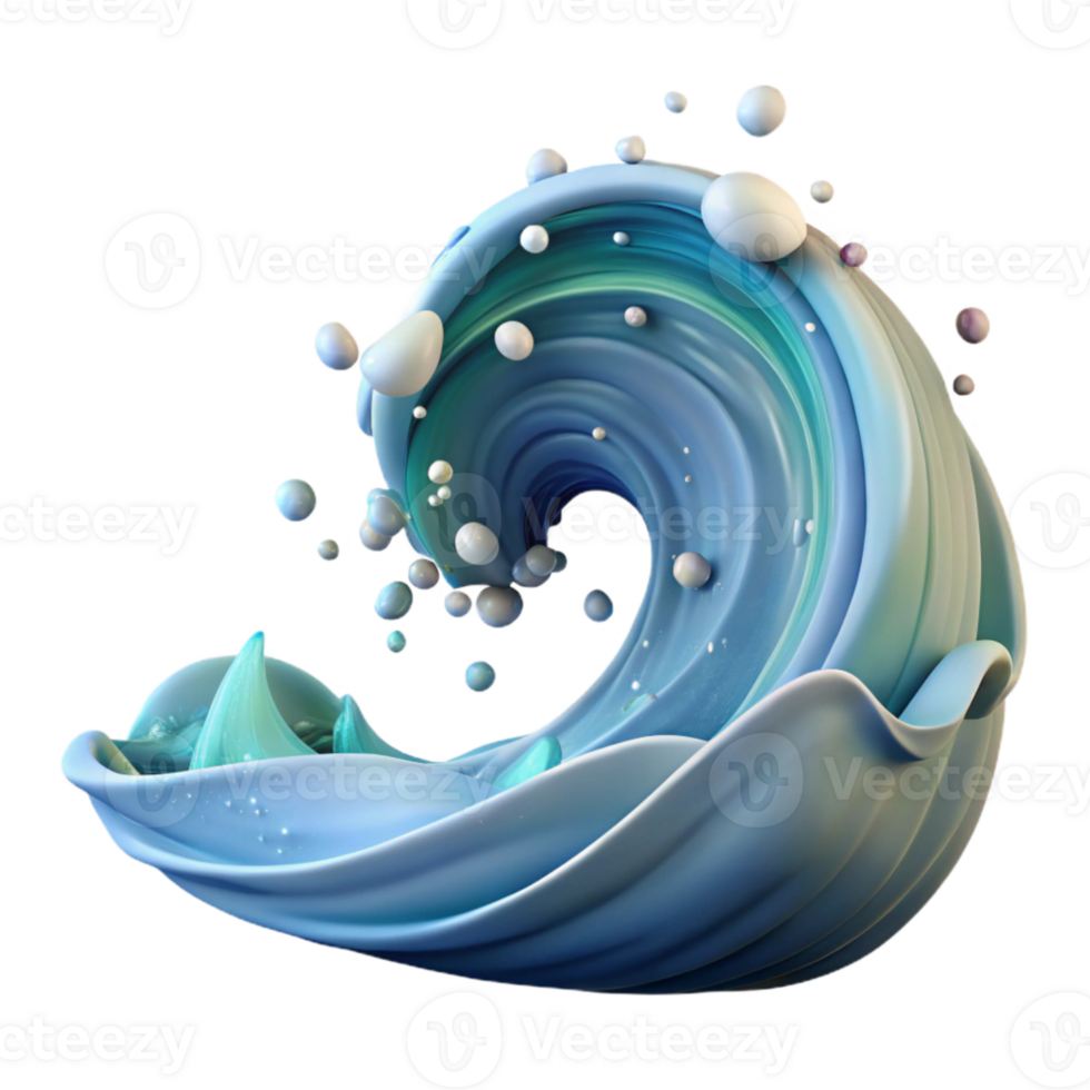 elegant vintage Ocean Wave Rolling Motion Isolated for Animated Graphics professional png