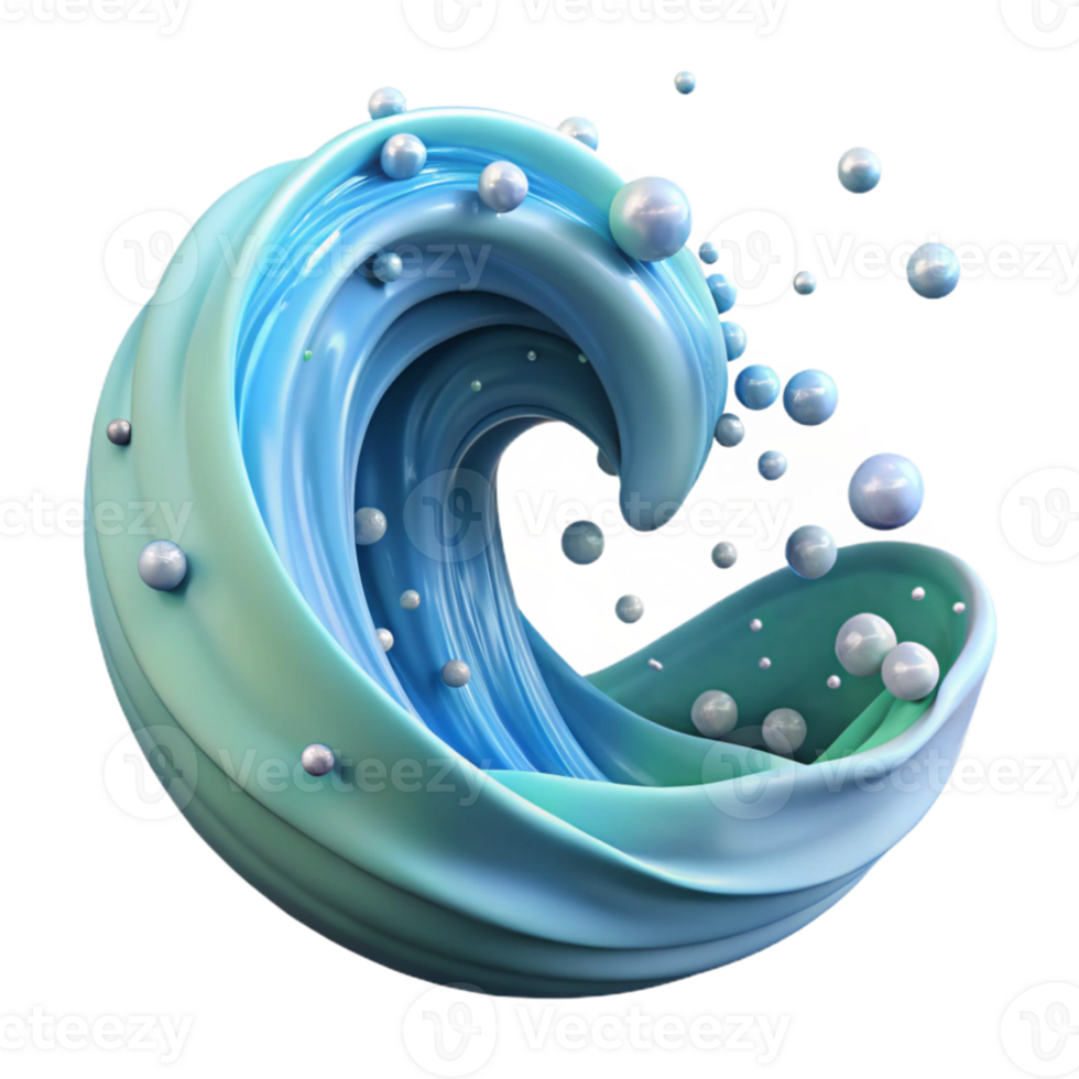 dramatic contemporary Ocean Wave Rolling Motion Isolated for Animated Graphics detailed png