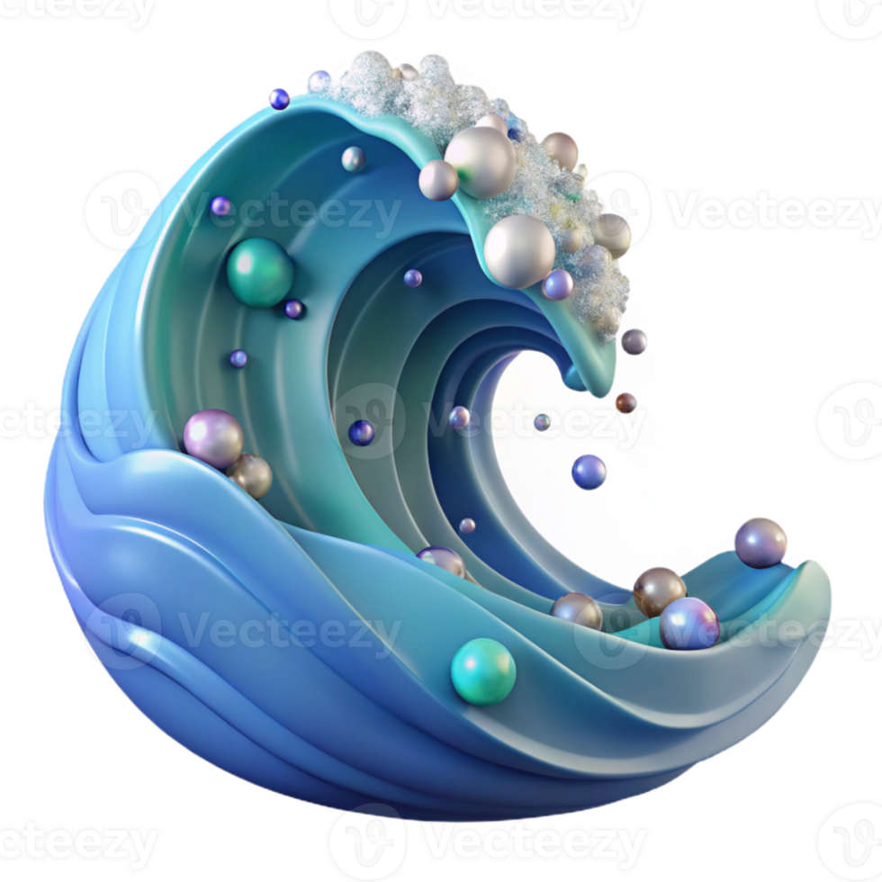 stunning classic Ocean Wave Side View Cutout for Perspective Illustrations authentic png
