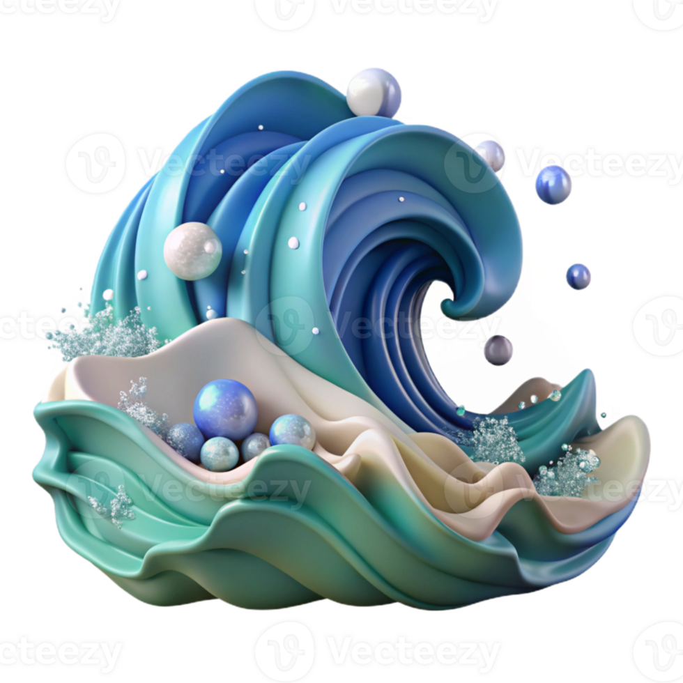 magnificent creative Ocean Waves Nature Background Isolated for Coastal Designs authentic png
