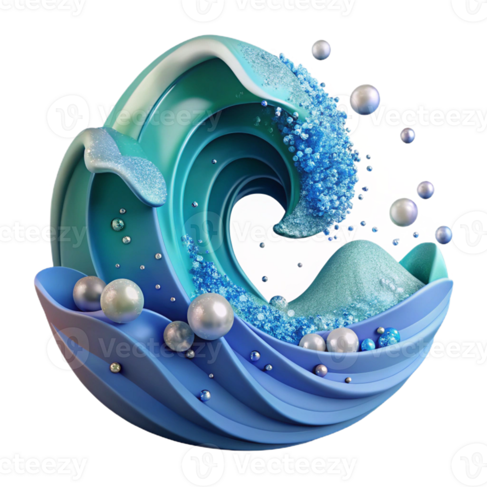 vibrant artistic Ocean Wave Silhouette Cutout for Ocean Conservation high quality png