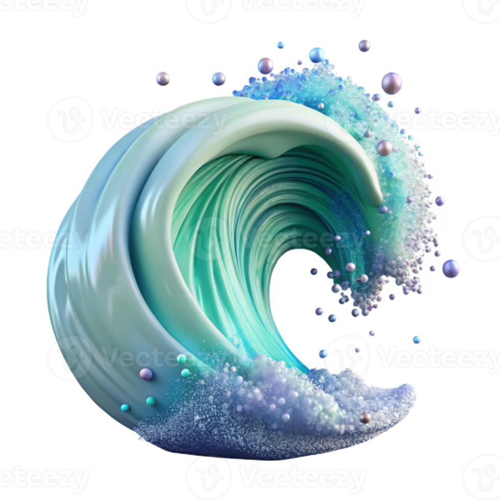 serene traditional Ocean Wave Spray Particle Effect Transparent Background authentic png