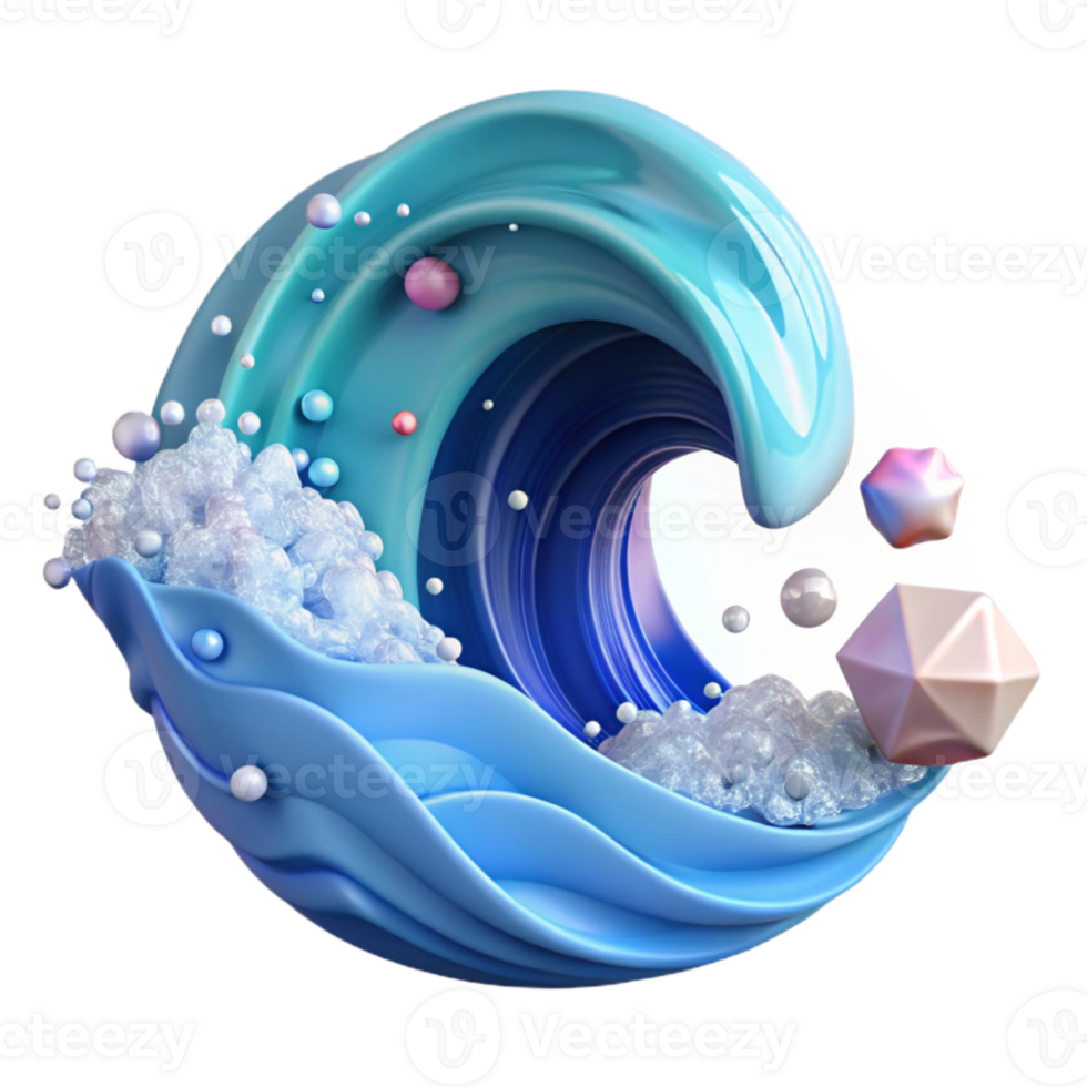 extraordinary creative Ocean Wave Design Element Isolated for Summer Promotions original png