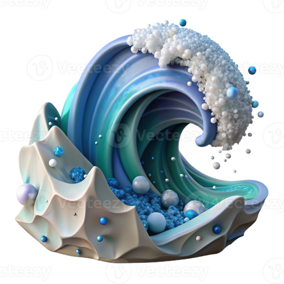 serene creative Ocean Wave Turbulent and Chaotic Cutout for Action Scenes professional png